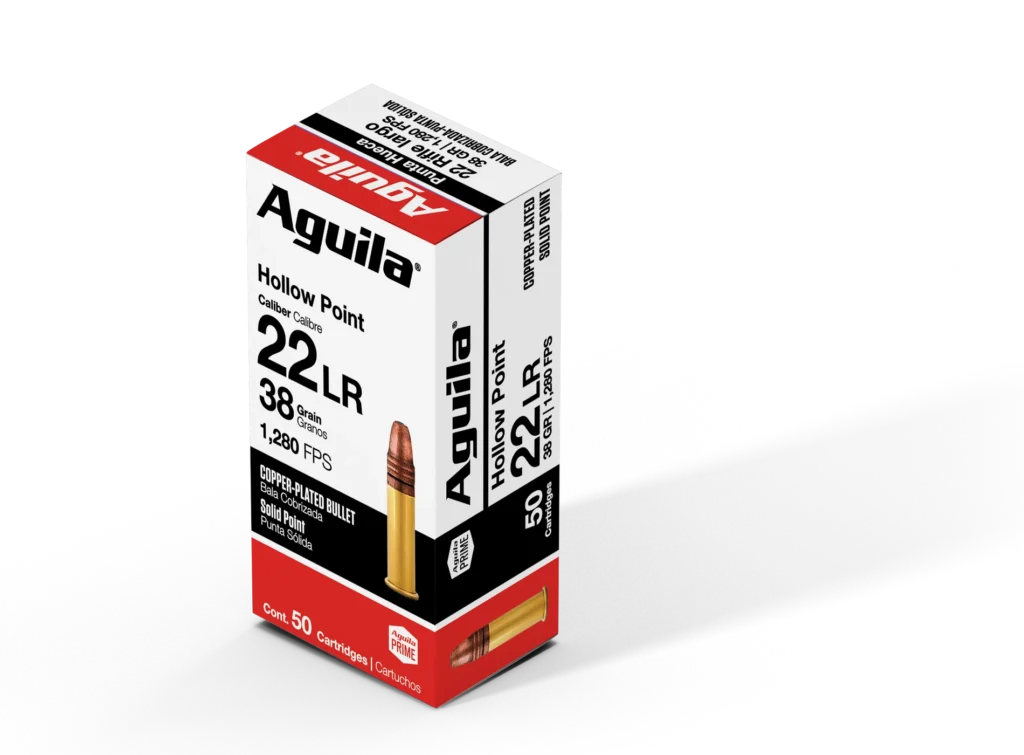 Munición Águila, Hollow Point, calibre .22LR, 38 grains