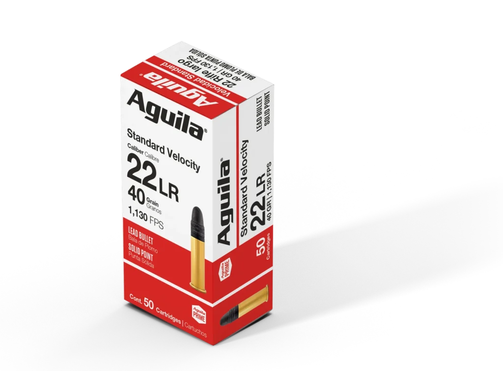 Munición Aguila, Standard Volocity, calibre .22LR 40grains