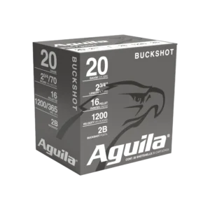 Cartucho Aguila, calibre 20, Buckshot