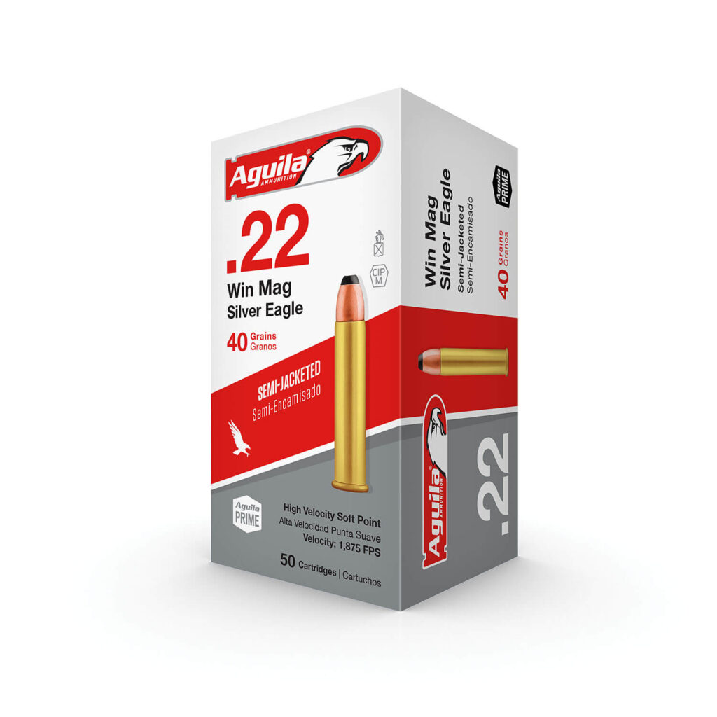 Munición Águila Silver Eagle, calibre .22 Win Magnum
