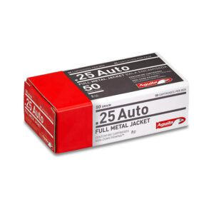 Munición Aguila calibre .25 Auto (6,35mm), FMJ 50 grains