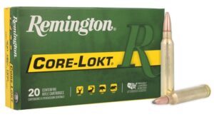 Munición Remington, calibre .300 Win magnum, 180 grains modelo Core-Lokt, caja 20u.