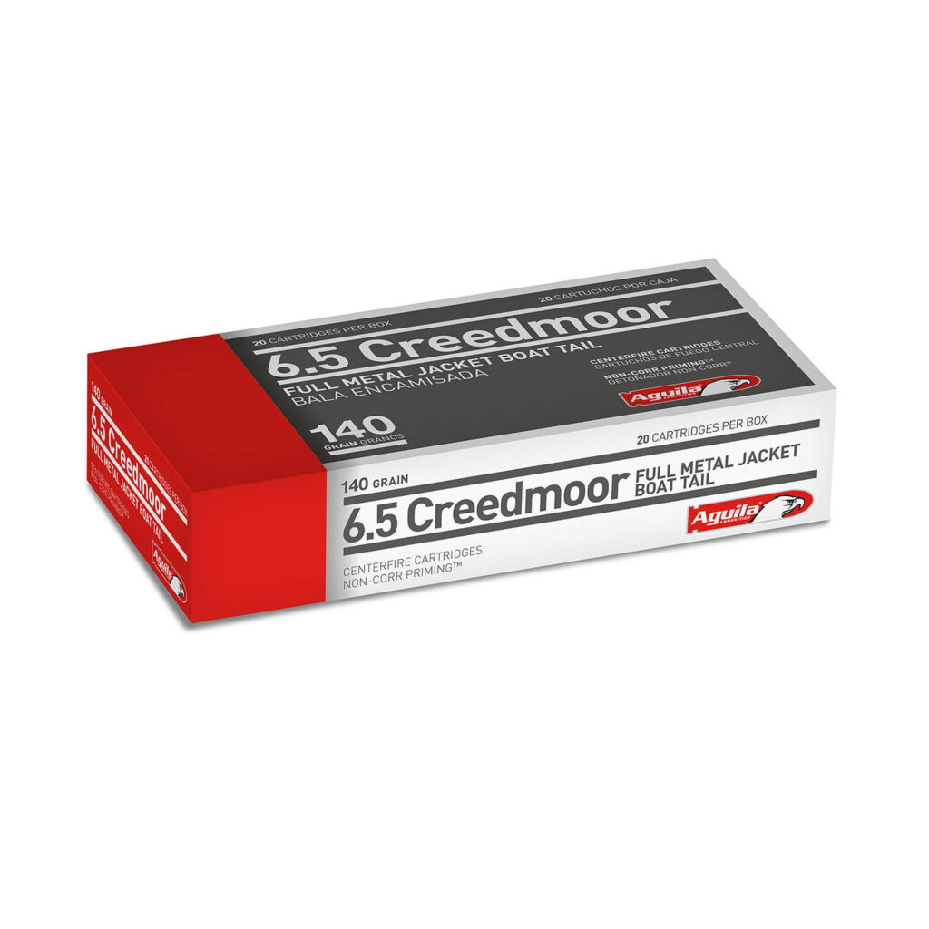 Munición Aguila, calibre 6,5 Creedmoor, 140 grains FMJBT, caja 20u.