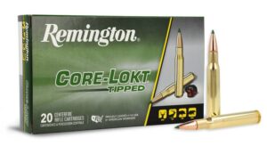 Munición Remington, modelo Core Lokt Tipped, calibre 30-06 SPRG, 180 grains